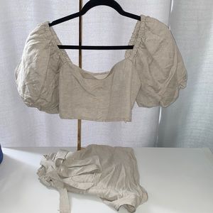 Beige matching two piece